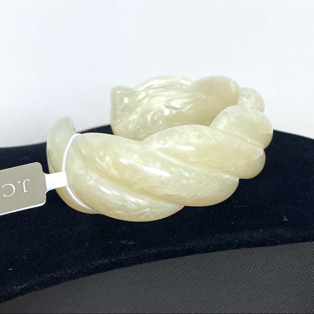 J. Crew Carved Resin Cuff Bracelet Cream - Picture 4 of 6